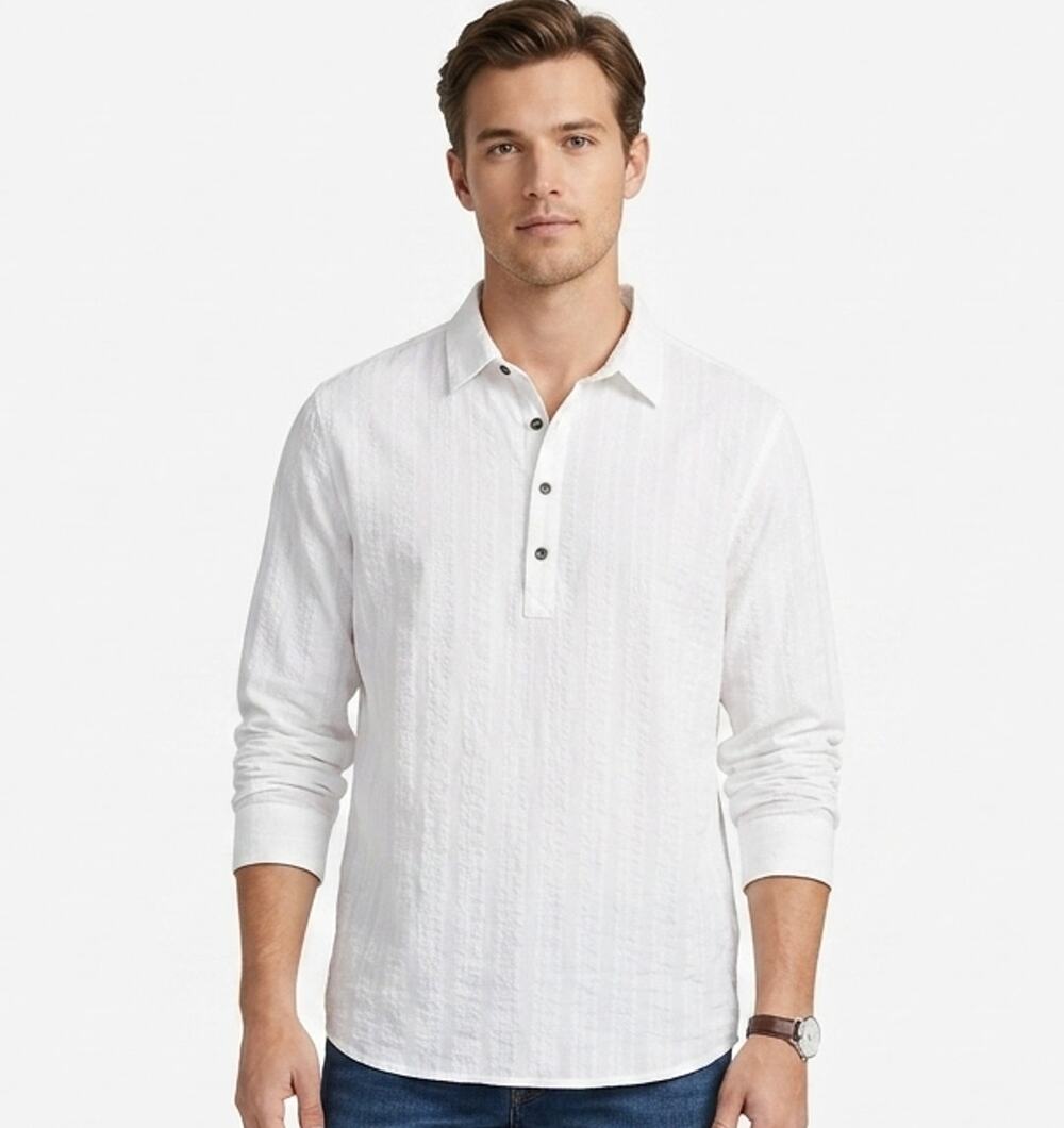 INC International Concepts Men's White Long Sleeve Shirt - Size XXL 100% Cotton